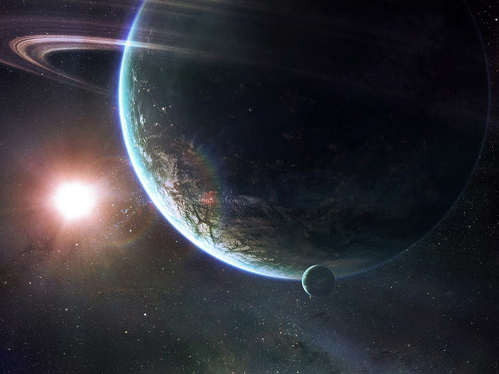 Planet im Universum, Planet, Universum, HD-Hintergrundbild