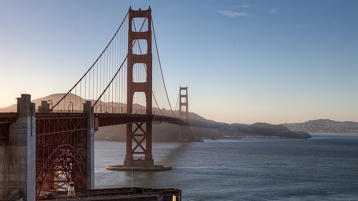 Jembatan Golden Gate, Jembatan Golden Gate, arsitektur, jembatan, laut, AS, Wallpaper HD