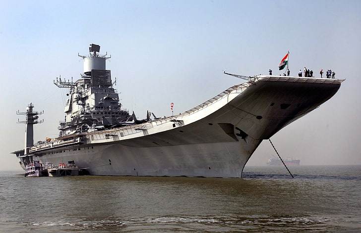 INS Vikramaditya, aircraft carrier, warship, Indian-Navy, HD wallpaper