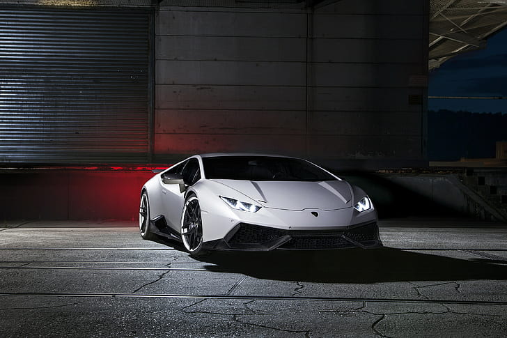 white, supercar, sports car, luxury cars, Lamborghini Huracan LP610-4, test drive, HD wallpaper