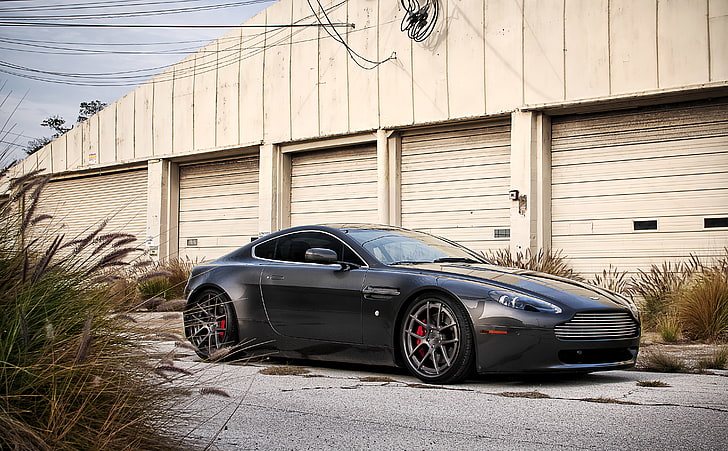 black coupe, Aston Martin, carbon edition, DBS, volante, HD wallpaper