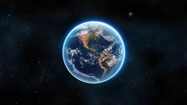 planète, atmosphère, terre, objet astronomique, univers, espace extra-atmosphérique, ciel, monde, espace, nuit, astronomie, Fond d'écran HD