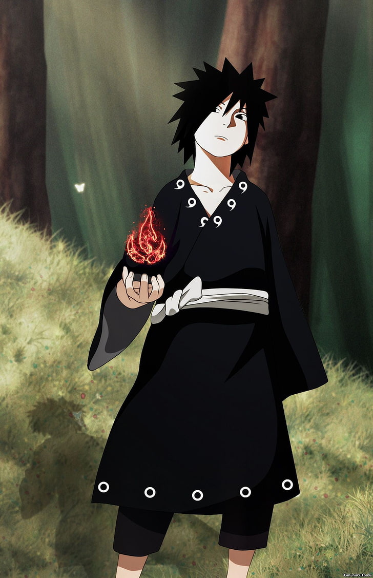 Sasuke, Naruto Shippuuden, Uchiha Madara, black hair, HD wallpaper