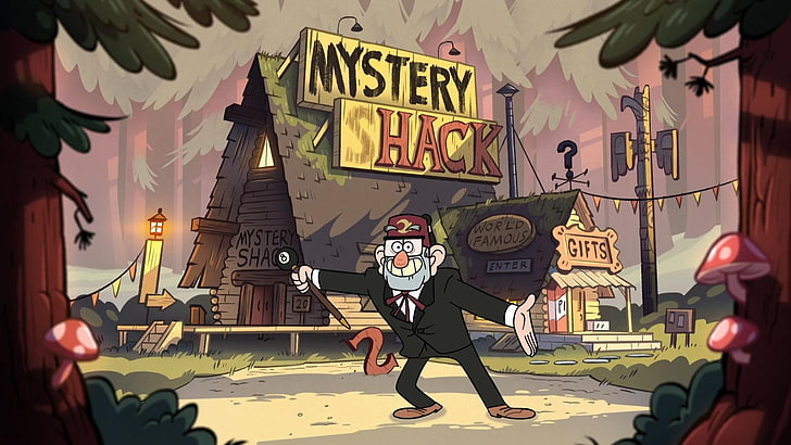 Ilustrasi Mystery Hack, Gravity Falls, Wallpaper HD