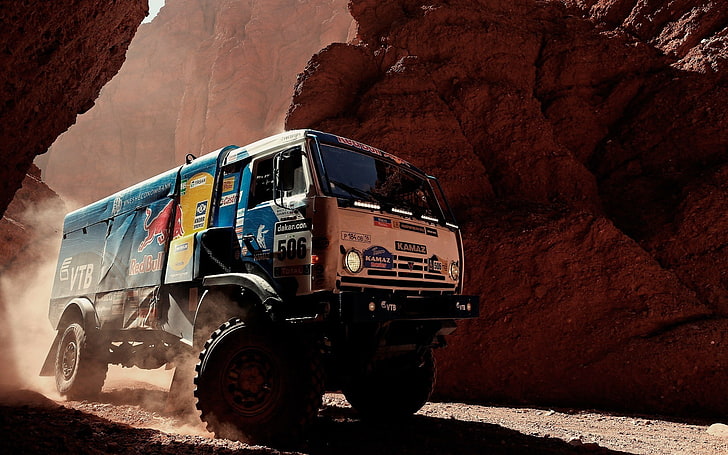 Rally Truck, car, Dakar, HD wallpaper