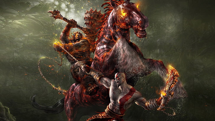 God of War Vektorgrafik, God of War, Kratos, Videospiele, HD-Hintergrundbild