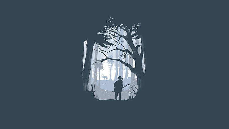 people, minimalism, deer, bow, The Last of Us, Naughty Dog, Some of us, Sony Computer Entertainment, 1C-Softklab, HD wallpaper