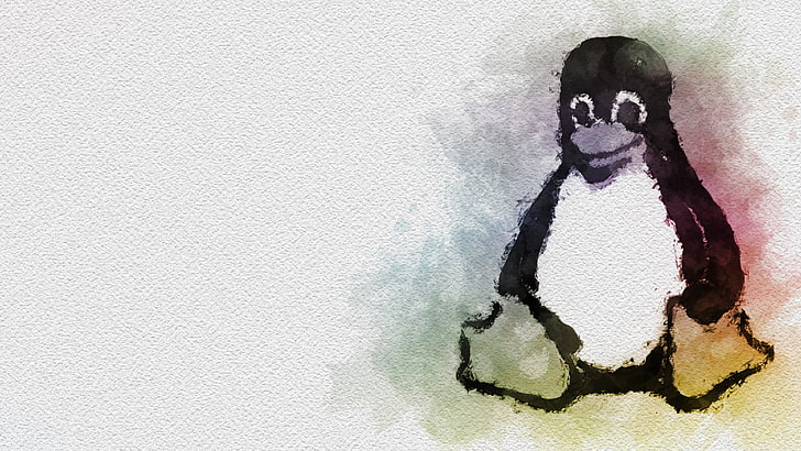 илюстрация на пингвин, Tux, пингвини, Linux, Penguin, HD тапет