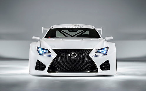 carro, Lexus, carros-conceito, Lexus RC-F GT3 Concept, Lexus RC F, carros brancos, HD papel de parede HD wallpaper