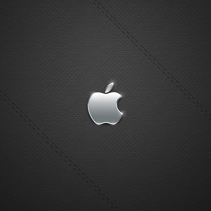 Apple logo, Apple, black, metall, HD wallpaper