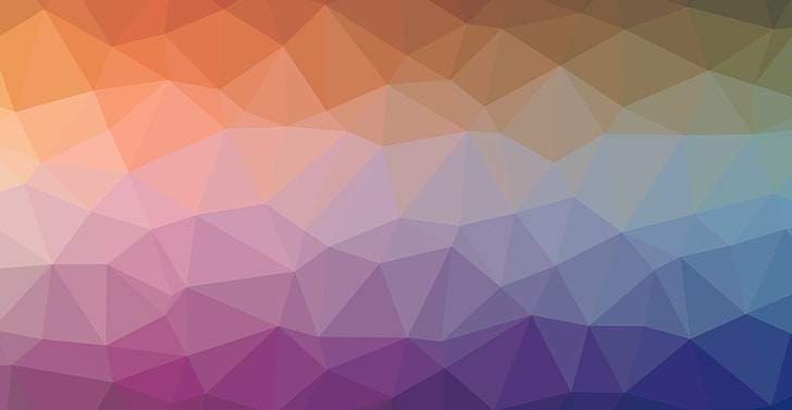 triangle, abstract, gradient, soft gradient , Linux, blue, violet, red, orange, HD wallpaper