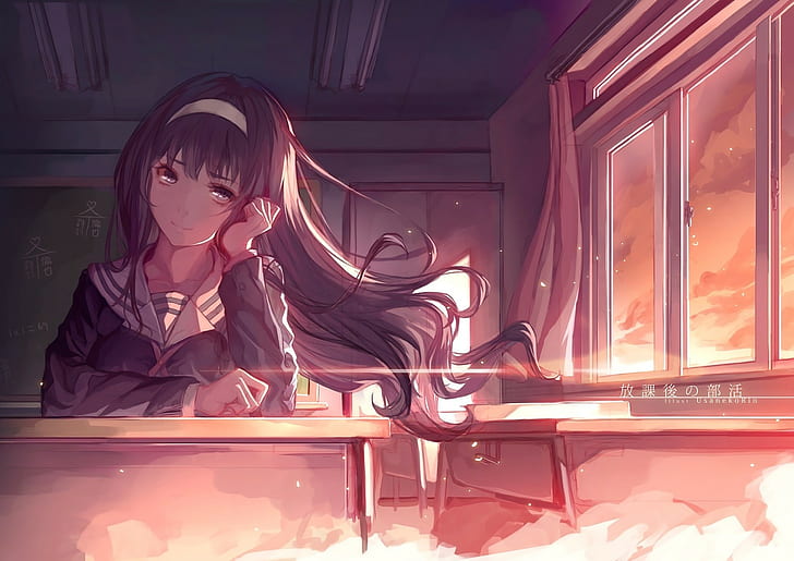 Kasumigaoka Utaha, Saenai Heroine no Sodatekata, Klassenzimmer, Schuluniform, Anime Girls, HD-Hintergrundbild