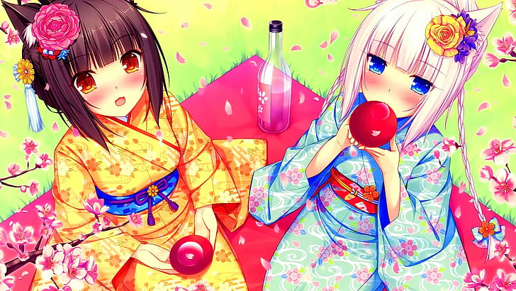 Anime, Anime Girls, Neko Para, Schokolade (Neko Para), Vanille (Neko Para), HD-Hintergrundbild