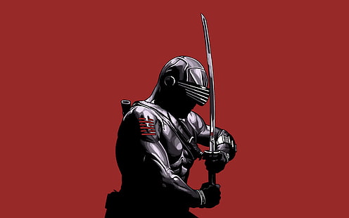 G.I.Joe Snakeeyes Tapete, Gi Joe der Aufstieg der Kobra, Ninja, Schwert, Kunst, Helm, HD-Hintergrundbild HD wallpaper