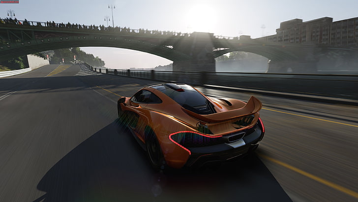orange sports car, Forza Motorsport 6, 5k, 4k wallpaper, E3 2015, release, gameplay, review, xBox One, sports car, McLaren, interface, HD wallpaper