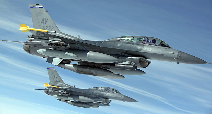 General Dynamics F-16 Fighting Falcon, avião militar, avião, HD papel de parede