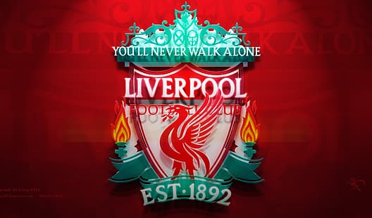 Liverpool FC, Fußball, Liverpool, rot, digitale Kunst, YNWA, HD-Hintergrundbild HD wallpaper