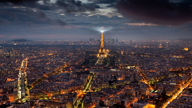Menara Eiffel, lanskap kota, Prancis, Paris, Menara Eiffel, Wallpaper HD