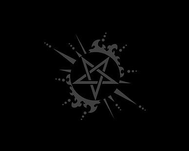 minimalistische dunkle Pentagramm-Kunst Minimalistische HD-Kunst, dunkel, minimalistisch, HD-Hintergrundbild HD wallpaper
