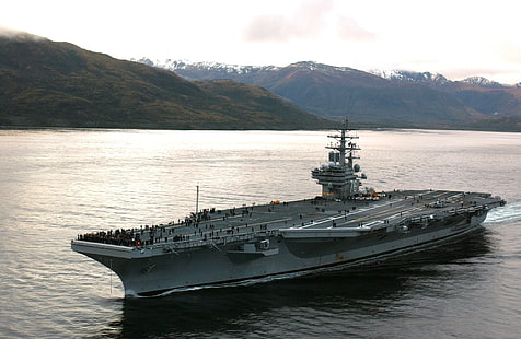 portaaviones, buque de guerra, militar, vehículo, barco, Fondo de pantalla HD HD wallpaper