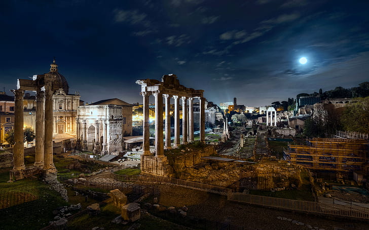Forum Romawi, Roma, Italia, Wallpaper HD