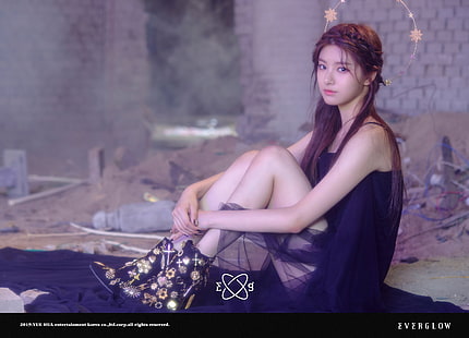 EVERGLOW, K-pop, 왕 이렌, HD 배경 화면 HD wallpaper
