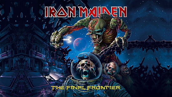 Iron Maiden The Final Frontier digital wallpaper, Iron Maiden, metal, artwork, music, HD wallpaper HD wallpaper
