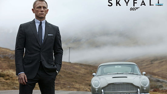 Постер фильма Skyfall 007, Skyfall, Дэниел Крейг, Астон Мартин, Джеймс Бонд, 007, HD обои HD wallpaper