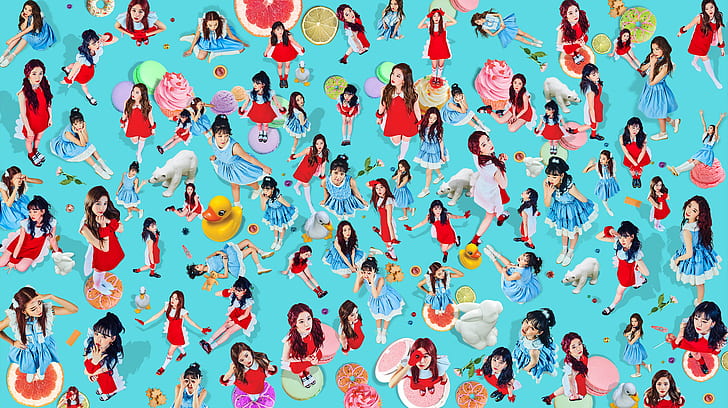 K-pop, RedVelvet, wanita, kolase, Asia, Wallpaper HD