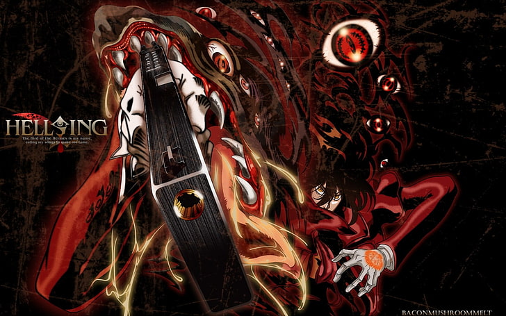 Hell Sing wallpaper, anime, Hellsing, Alucard, vampires, HD wallpaper