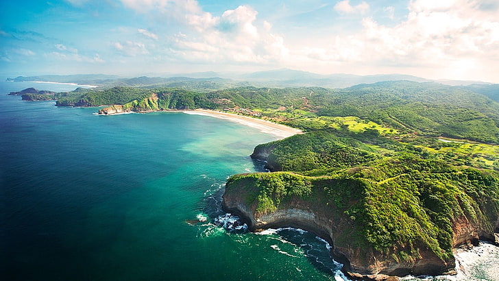 Tierra, Costa, Paisaje, Nicaragua, Océano, Mar, Fondo de pantalla HD