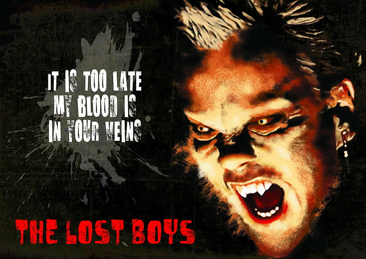 boys, comedy, dark, horror, lost, lostboys, vampire, HD wallpaper