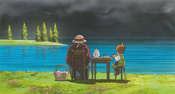 аниме, Studio Ghibli, движещият се замък на Howl's, HD тапет HD wallpaper