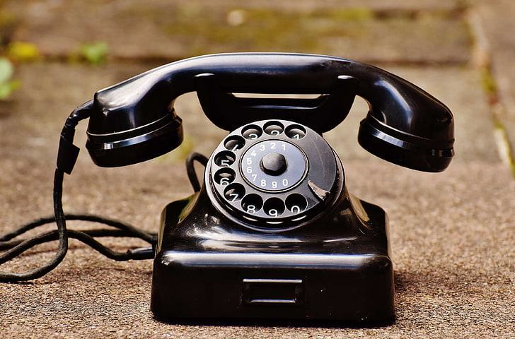 bakelite, dial, old, phone, post, telephone handset, year built 1955, HD wallpaper