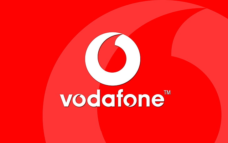 شعار فودافون ، فودافون ، شركة اتصالات ، شعار، خلفية HD