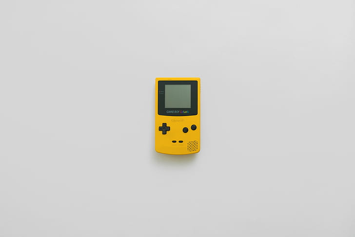 yellow, game, the game, button, Nintendo, joystick, Orange, games, buttons, a game, Gameboy color, HD wallpaper