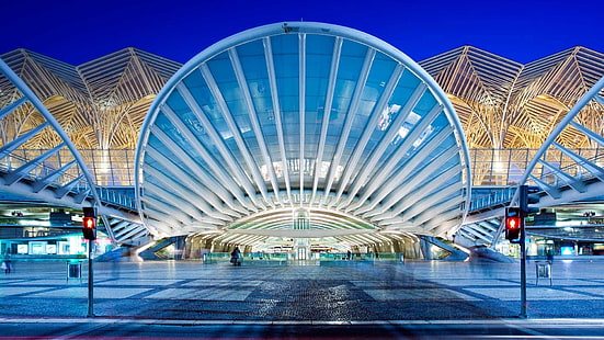 Вокзал Ориенте, Лиссабон, Португалия, Вокзал Ориенте, Вокзал, Лиссабон, Португалия, HD обои HD wallpaper