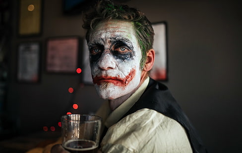 uomini, tristi, pagliacci, maschera, Joker, Sfondo HD HD wallpaper