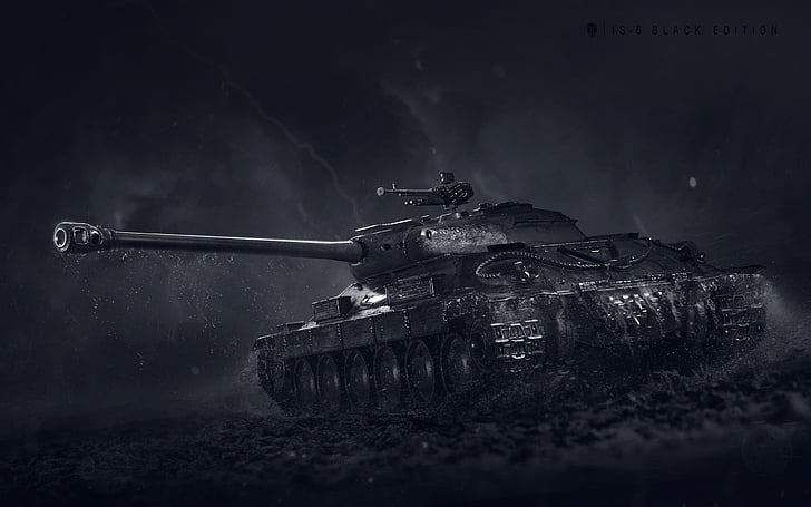 ภาพประกอบรถถัง IS-6, Black Edition, World of Tanks, HD, วอลล์เปเปอร์ HD