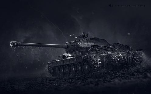 رسم توضيحي للدبابات القتالية ، IS-6 ، الإصدار الأسود ، عالم الدبابات ، HD، خلفية HD HD wallpaper