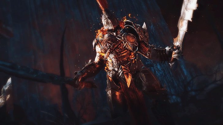 manusia mengenakan wallpaper digital brown armor, Lords of the Fallen, video game, Wallpaper HD
