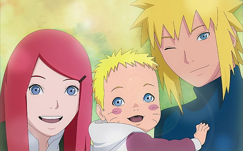 Anime, Naruto, Kushina Uzumaki, Minato Namikaze, Naruto Uzumaki, HD-Hintergrundbild HD wallpaper