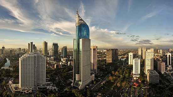 Jakarta Endonezya Skyline Duvar Kağıdı Hd, HD masaüstü duvar kağıdı HD wallpaper