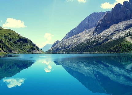 Paisagem, lago, montanha, claro, natureza, paisagem, lago, montanha, claro, natureza, HD papel de parede HD wallpaper