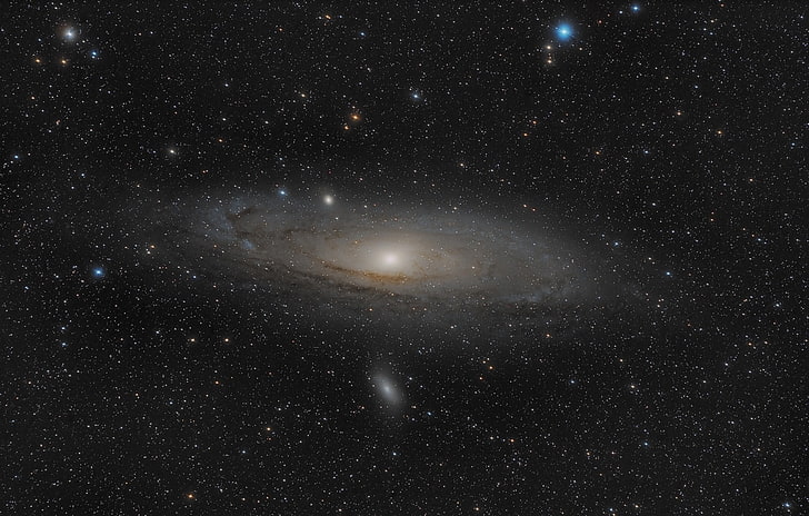 cosmic illustration, space, stars, Andromeda Galaxy, HD wallpaper