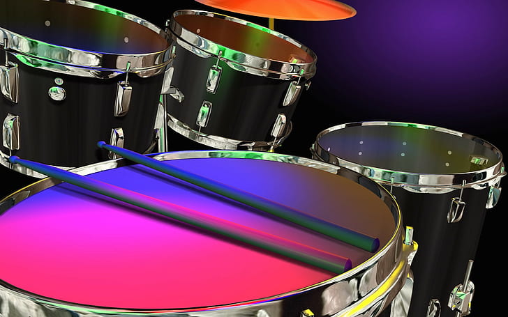 drums, music, Musical Instruments, drums, musical instruments, HD wallpaper