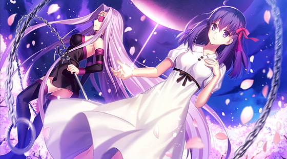 Fate-Serie, Fate / Stay Night, Matou Sakura, Anime Girls, Reiterin (Fate / Stay Night), HD-Hintergrundbild HD wallpaper