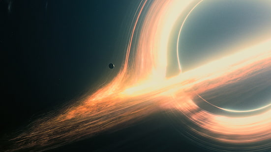 Weltraum, Interstellar (Film), Planet, Schwarze Löcher, Gargantua, Filme, Artwork, HD-Hintergrundbild HD wallpaper