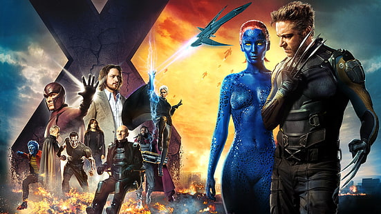 X-Men, X-Men: Days of Future Past, Хю Джакман, Mystique (Marvel Comics), Storm (Marvel Comics), Wolverine, HD тапет HD wallpaper