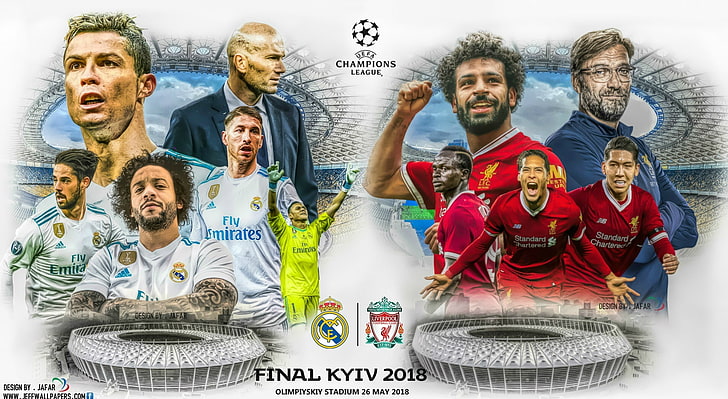 CHAMPIONS LEAGUE FINAL, Sport, Fotboll, Real Madrid, Cristiano Ronaldo, Champions League, Liverpool, Mohamed Salah, Salah, HD tapet